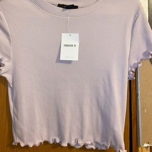 Light Purple Lettuce Crop Top